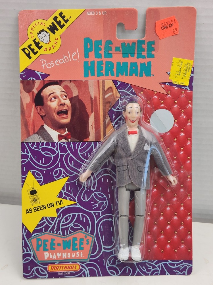 Pee-Wee Herman Matchbox Vintage 1988 Pee Wee’s Playhouse Figure Sealed