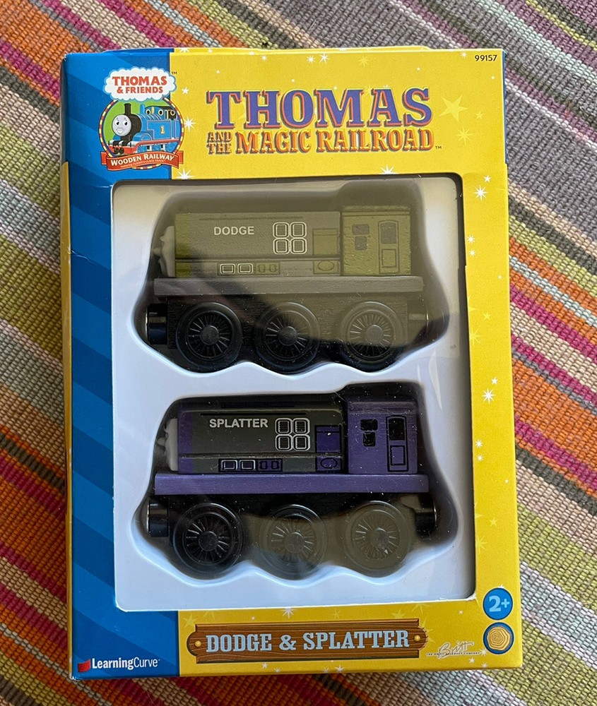 2000 Learning Curve Thomas Train Wooden Magic Railroad Dodge & Splatter! New