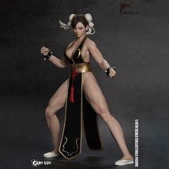HiPlay PLAY TOY Fighting Goddess 2.0 – Black Outfit, 1:6 Action Figure