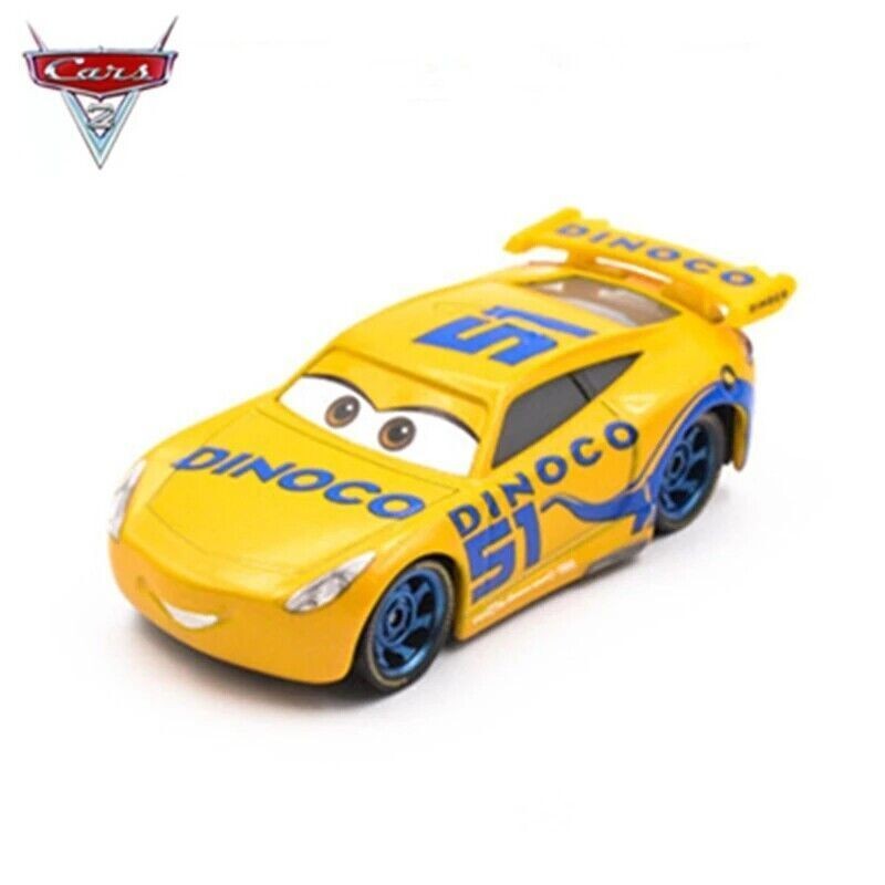 2Pcs Disney Pixar Cars No.51 Dinoco Cruz Ramirez Hauler Truck Die-cast Toy Car