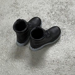 SU-MBT-BLK: 1/12 Worker Boots for 6″ Romankey Nota NW Toys body – Black