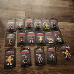 Micro Brawlers Lot Of 17 New Adam Bomb,lex Luger Etc Etc Mixed Low WWE,TNA,AEW