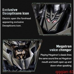 1/1 Megatron English Voice-Controlled Halloween 1PC Wearable Helmet With LED Eye
