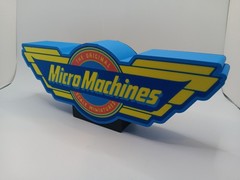 Retro Micro Machines logo lightbox sign light box for collection display
