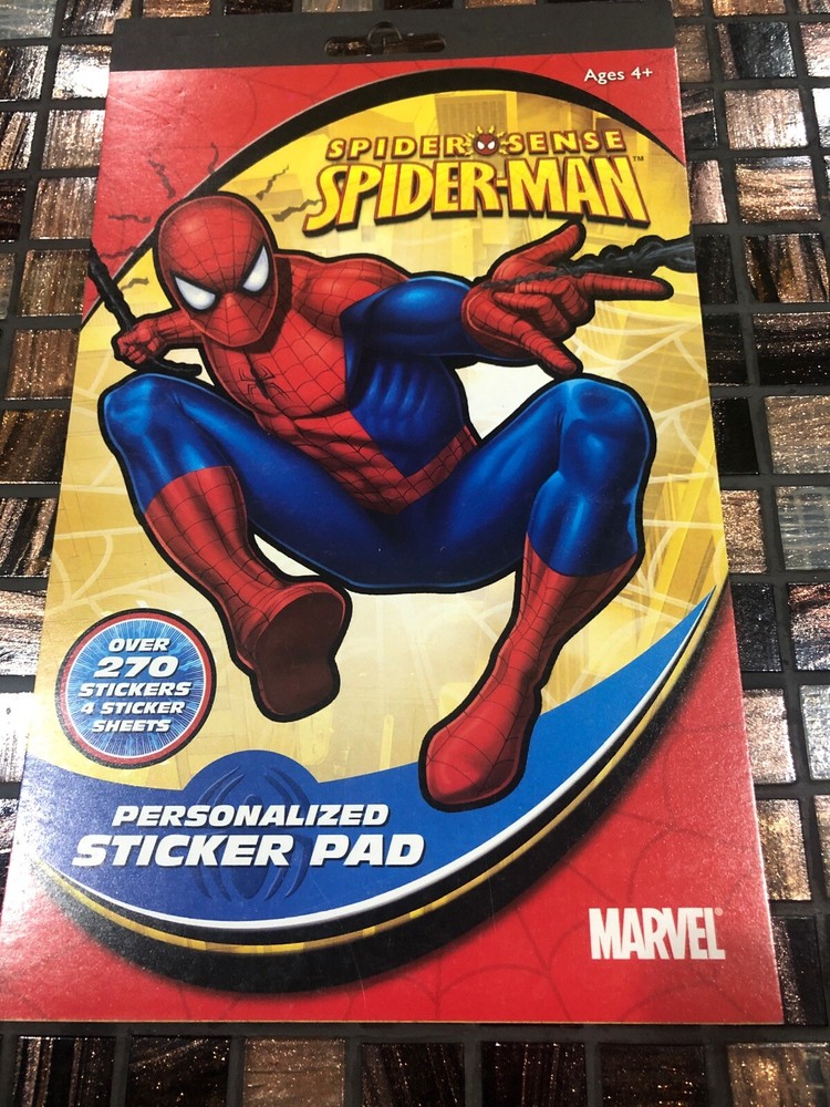 spider sense spiderman Personalized Sticker Pad 270 Plus Ages 4 And Up