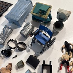 Wrestling figures random accessories lot multiple companies WWF WCW etc.
