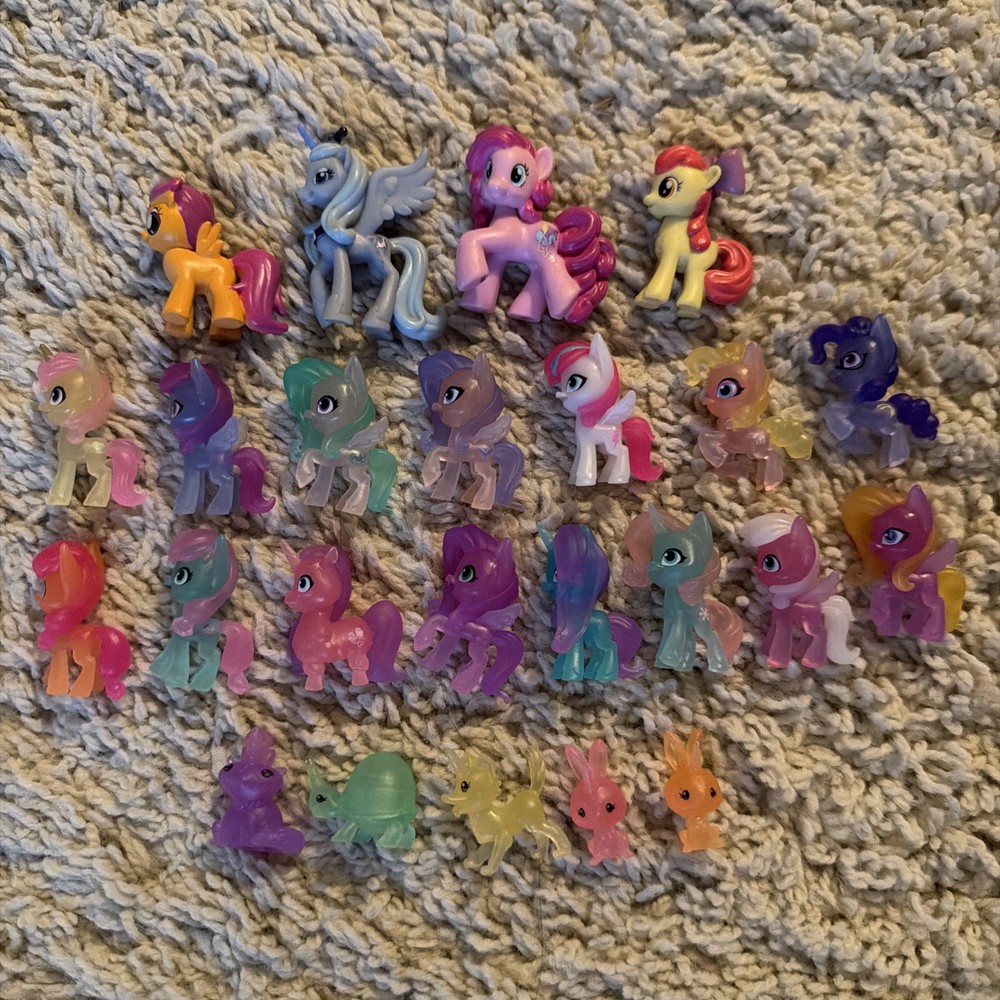 MLP My Little Pony Mini Figure Small 1” & 2″ Blind Bag Ponies Mixed Lot Of 24