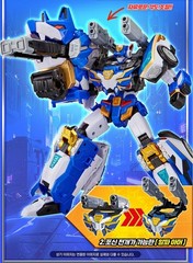 Metal Cardbot W Heavy Iron W Blue Cop W Phantom Hornet Tigun Transforming Robot