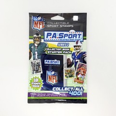 P.A. Sport NFL Sport Stamps Series 2 Collection Book Starter Pack – Lot of 85