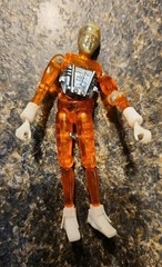 1976 Mego Micronauts Clear Orange TIME TRAVELER Space Action Figure (Damaged)