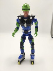 Vintage 1991 Lanard Roller Warriors 6″ Action Figure Inline Skates Blue Green…