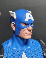 HEAD ONLY Marvel Legends Captain America Alex Ross Style Head custom painted