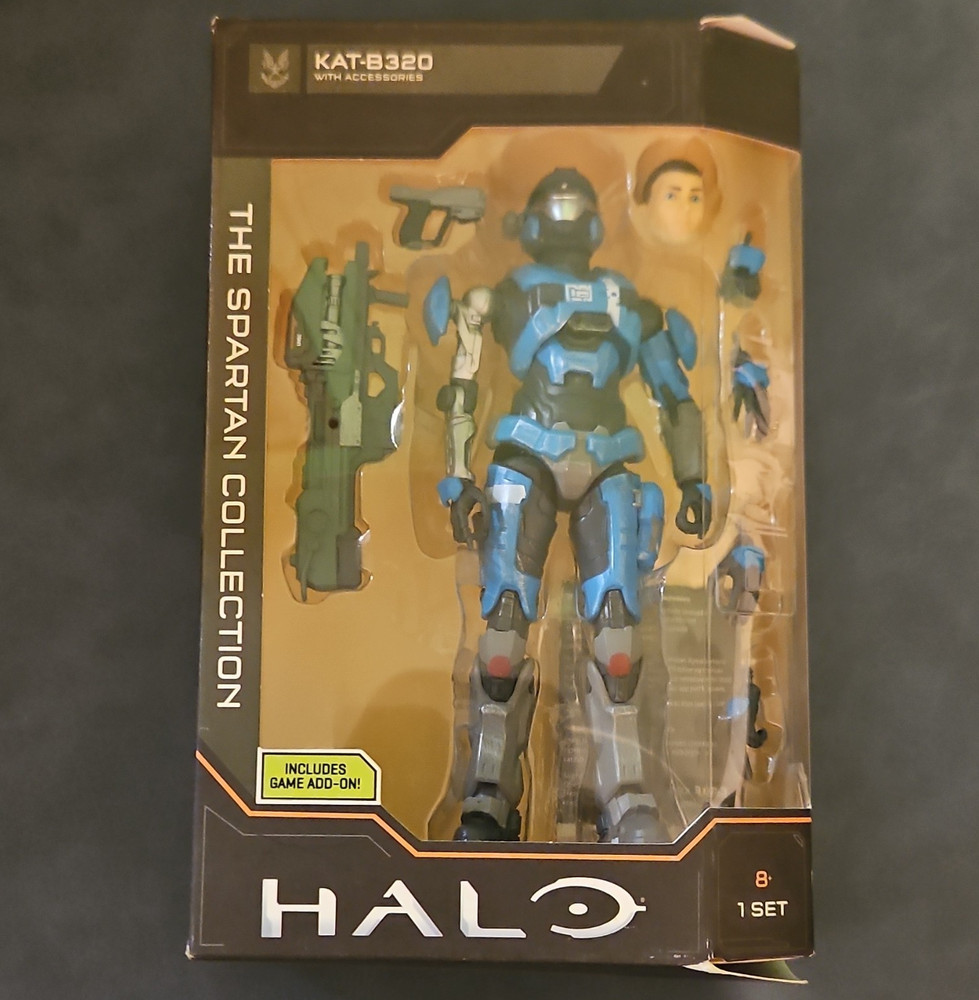 Halo Spartan Collection Series 1 Spartan Kat-B320 Figure w/ Helmet, Laser