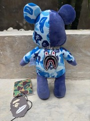 BAPE x BEARBRICK 400% Camo Plush Doll (with chain) – Pink / Blue / Green