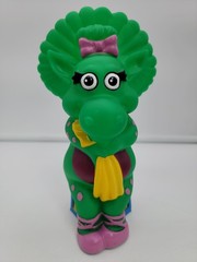 Vintage 1992 Barney Dino Baby Bop 7″ Plastic Piggy Coin Bank Lyons Group