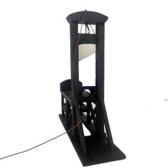Vintage Wood Guillotine Model Accessories Scene Prop For Action Figure Doll Toy