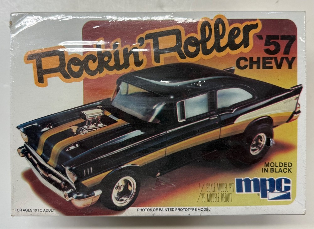 Rockin Roller 57 Chevy 1/25 MPC Vintage Model Kit MIB NEW Unbuilt (SEALED) (057)