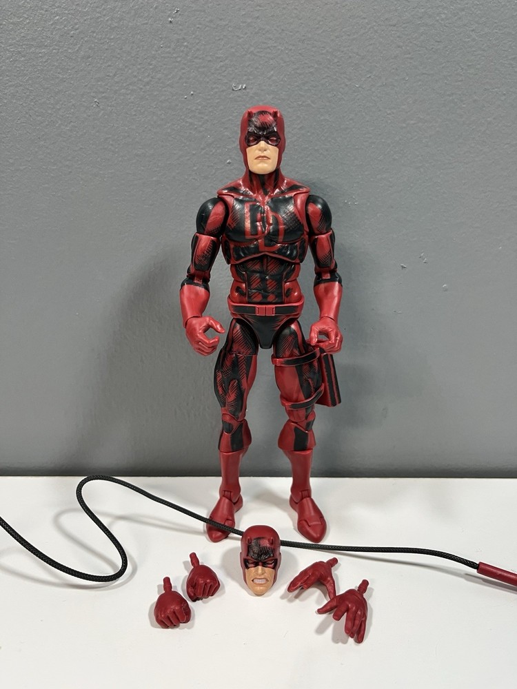 Marvel Legends Daredevil Figure Complete Spider-Man Retro VHS Cel Shaded