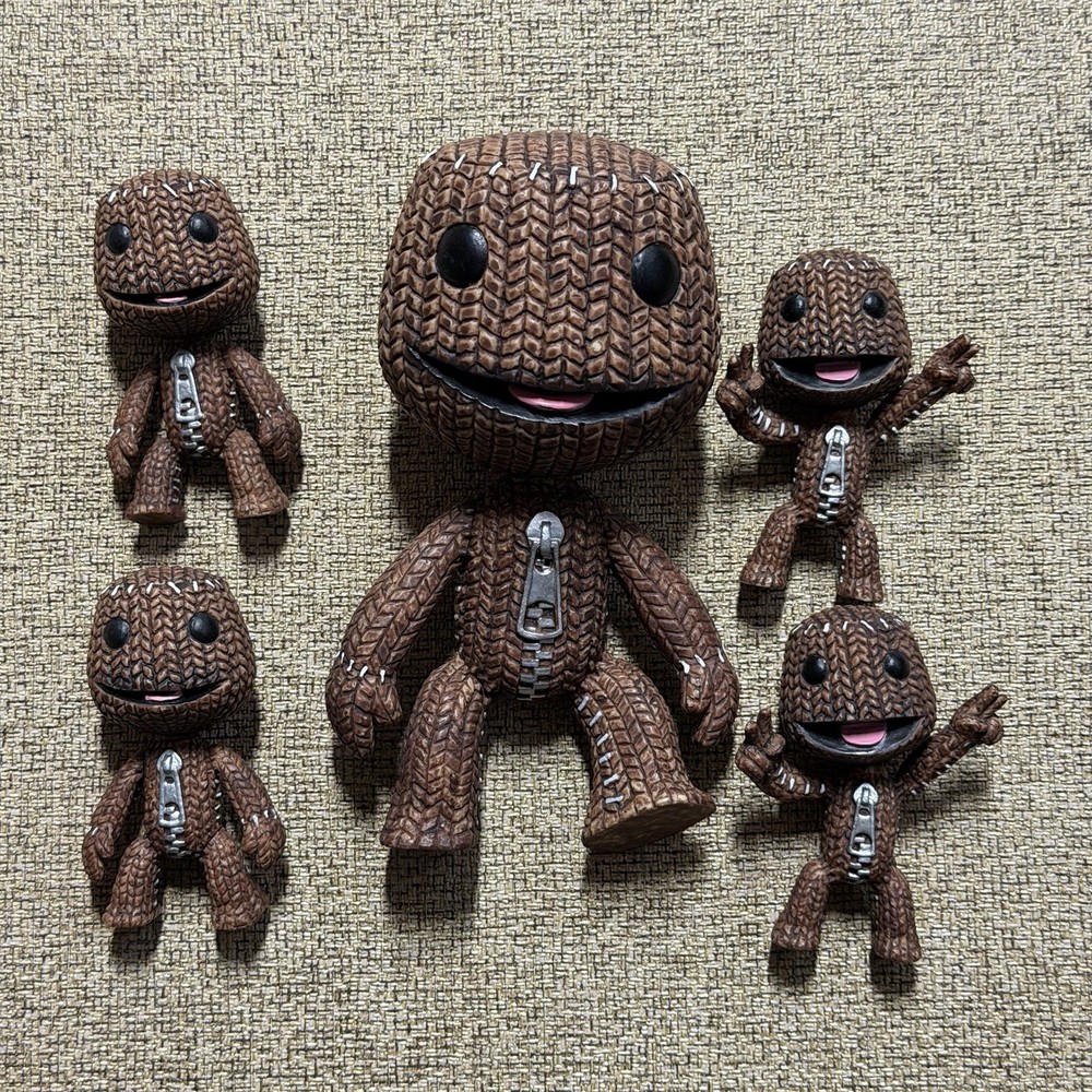 Little Big Planet Sackboy Happy Figure Lot 2008 2009 Collectable Rare SCEE