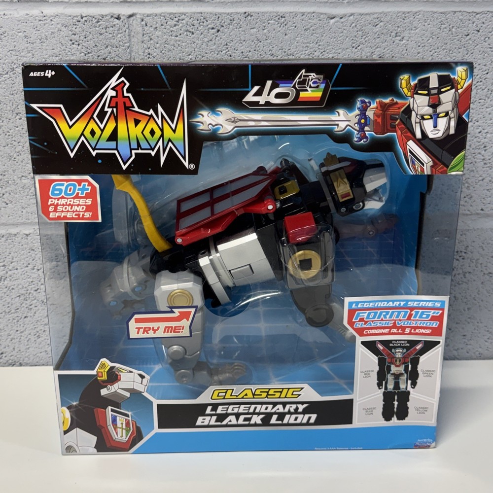 2024 Playmates Voltron Classic Legendary Black Lion 40th Anniversary New