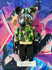 Bearbrick Bape Camo Shark 400% Green (NO BOX)