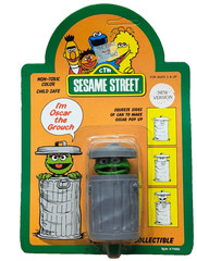 Vtg Original 1986 Tara Toy SESAME STREET OSCAR THE GROUCH Action Figure 7100 MOC