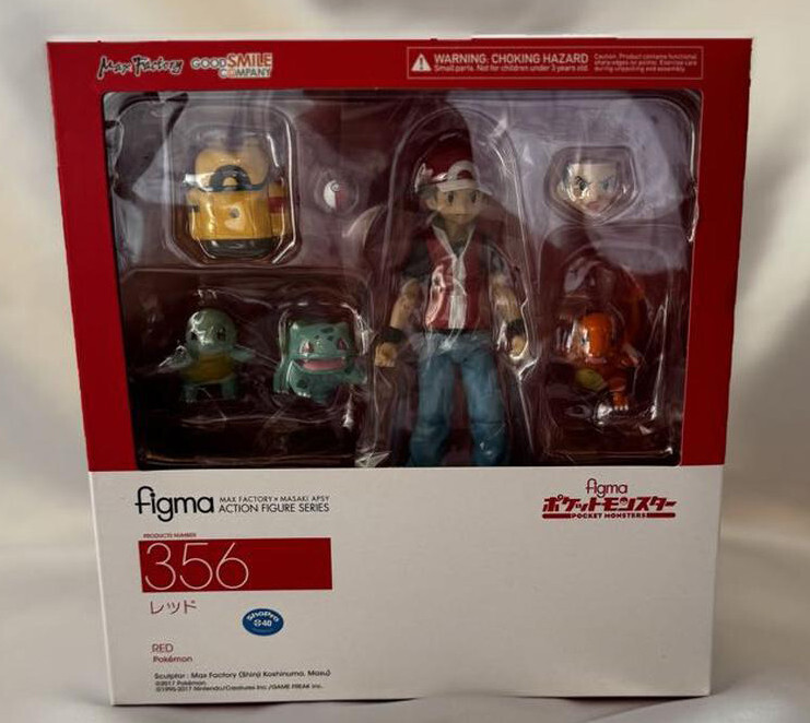 Japan Authentic Figma 356 Pokemon Red Figure