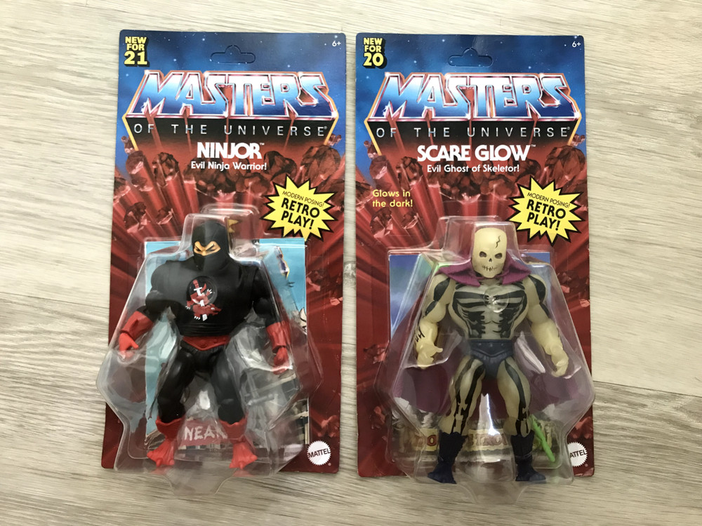 mattel Masters of the Universe Origins Scare Glow & Ninjor NEW UNPUNCHED 2020