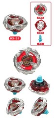 Burst Beyblade BX-31 Tyranno Beat Red Silver Spinning Top Toy Gyro / Launcher