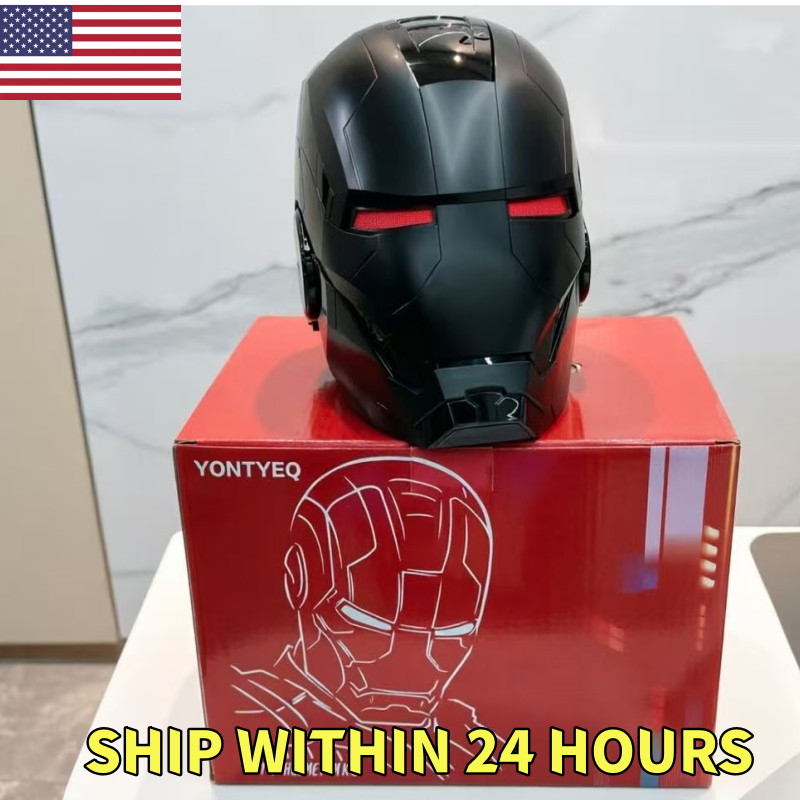2026 YONTYEQ Iron Man Black MK5 Helmet Electronic Wearable Voice-control Mask