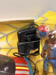 Vintage Marvel Spiderman Vintage Wired RC Remote Control Car W/figure Brand New