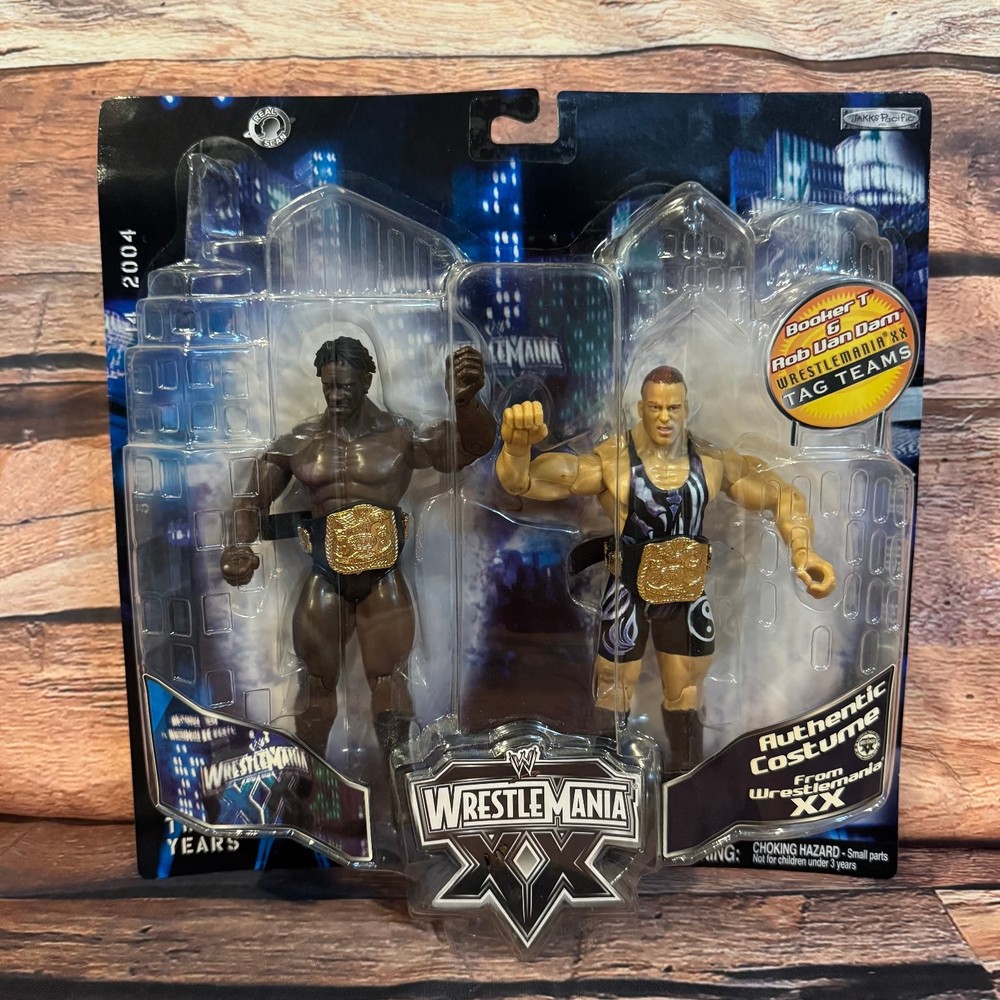 Jakks Pacific Booker T Rob Van Dam WWE WrestleMania XX Tag Team Action Figure