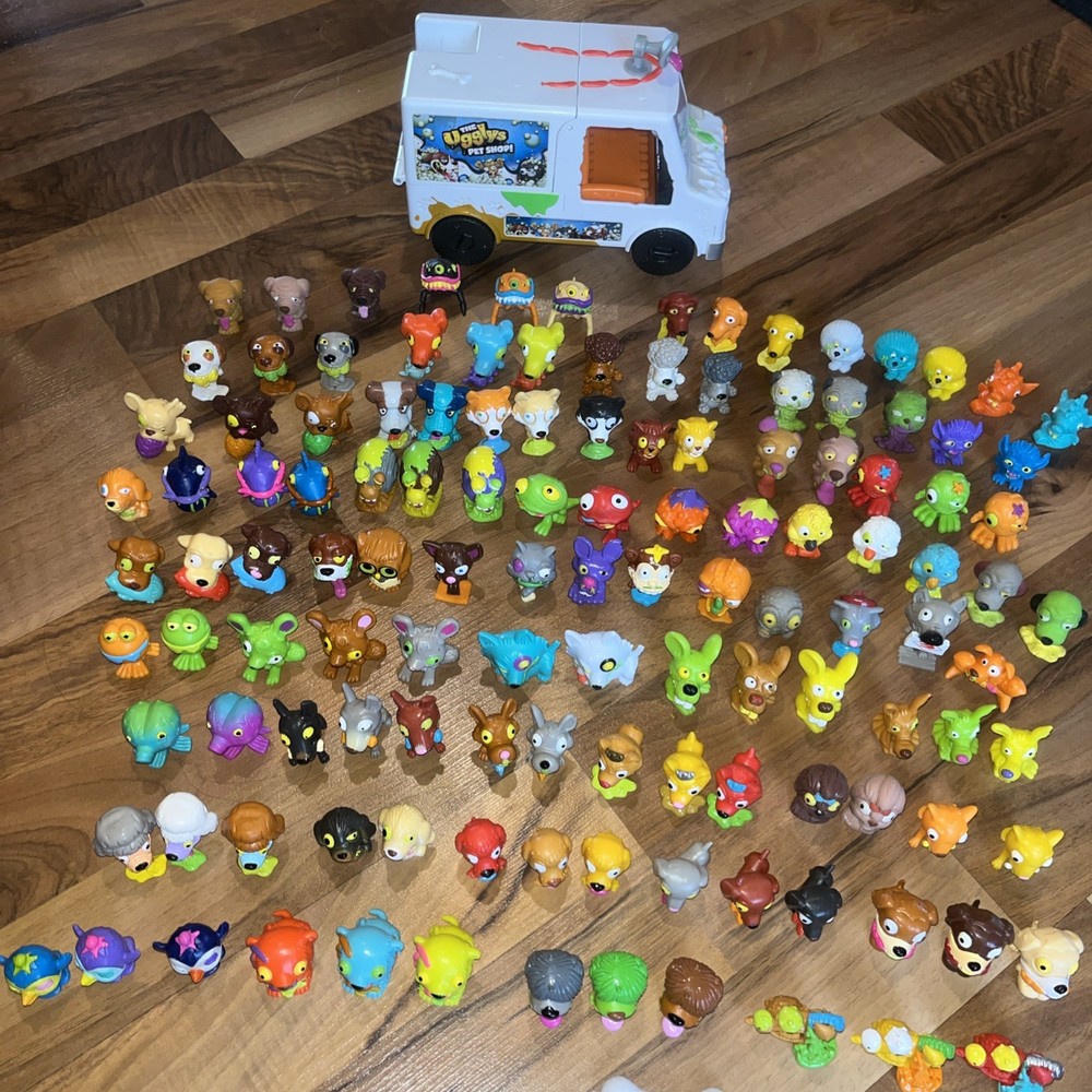 Moose Toys The Ugglys Pet Shop & Wash Van Mini Toy Figures Mixed Lot of 126 Rare