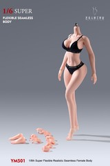 US YM501 1/6 Pale Seamless Body Big Breast Slender Waist Details Female Figure