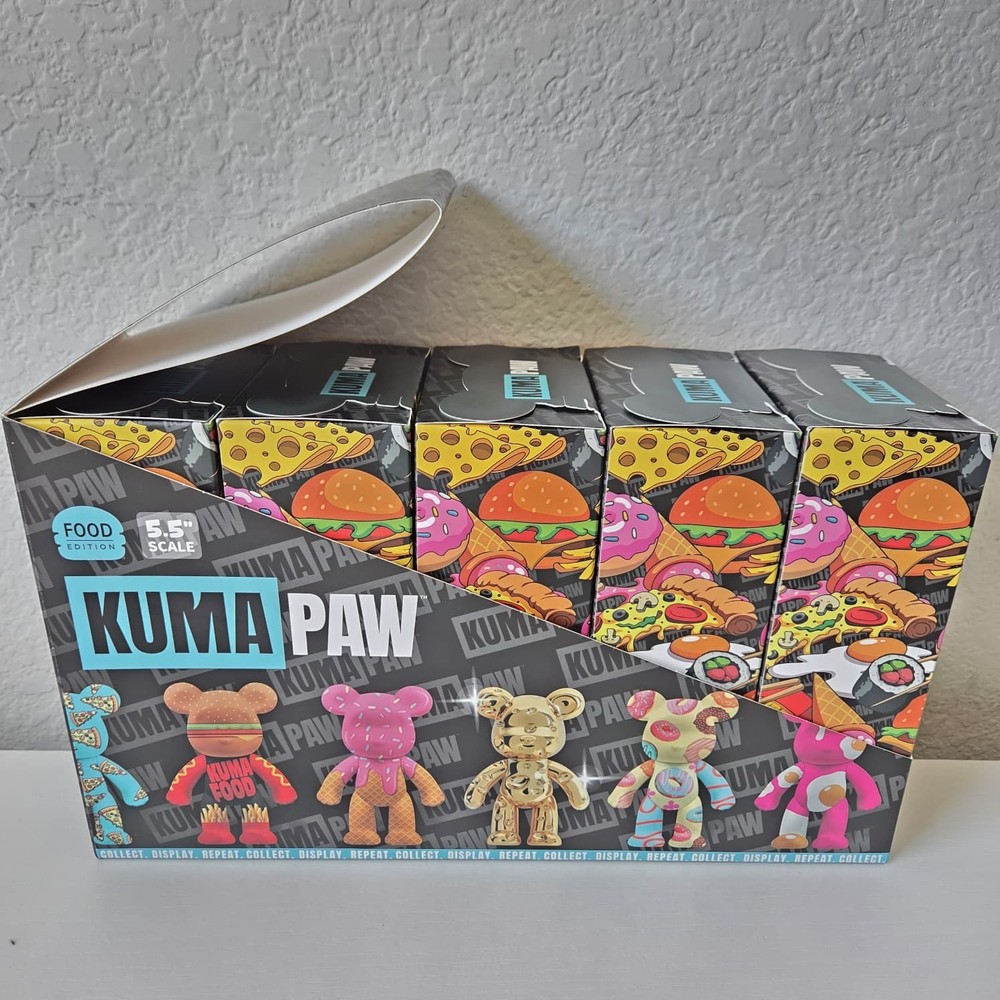 Kuma Paw Collectibles 5.5in Scale Food Edition Unopened Mystery box bundle of 5