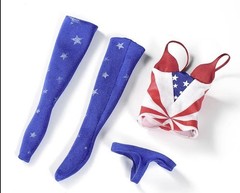 1/6 Woman Stars Stripes America flag sexy bikini wear phicen hot toys kumik❶USA❶