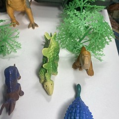 Dinasour Toy Lot Mixed Sets Trees 18 Pieces Everything You See Here!! See Desc.
