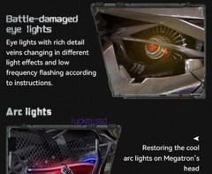 1PC Megatron English Voice-Controlled Wearable 1/1 Helmet With LED Eye Halloween