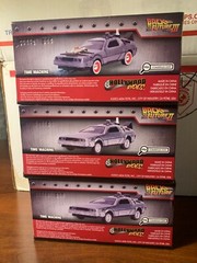 Jada Back To The Future Time Machines in 1:32 scale! I, II and III all included!