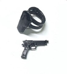 1/12 Scale Metal Beretta Model 92 Pistol Model for 6″ Figure & Hostal