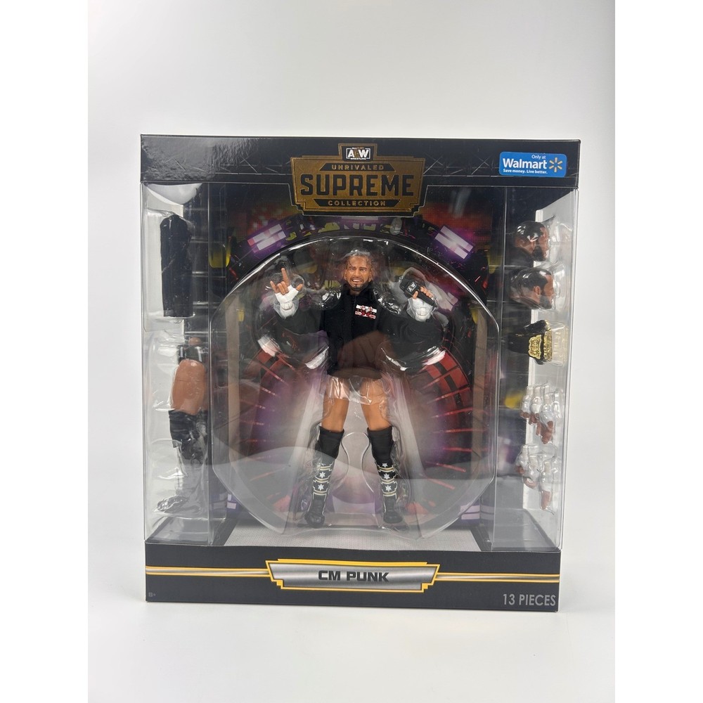 AEW Unrivaled Supreme Collection CM Punk Action Figure Walmart Exclusive New