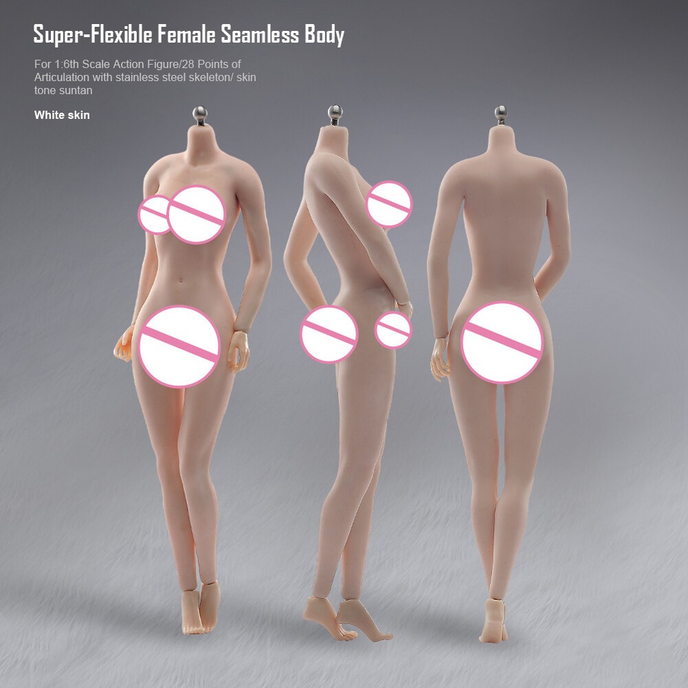 1/6 Female Super Large Bust Breast Seamless Flexible Body For 12”Figure Model
