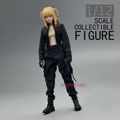 1/12 Female Jacket Pants Clothes Model For 6” Action Figure Body (No Figure)