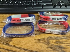 Evel Knievel Day ‘3’ 2006 & ‘1’ 2007 Official Silicone Bracelets Sealed $49.00