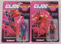 GI Joe Super7 Reaction+ NINJA FORCE Snake Eyes Cobra Commander New Target Exclu