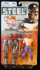 STEEL Movie Complete Set SHAQ-Shaquille O’Neal 1997 Kenner Figures & Motorcycle