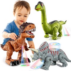3 Pack Walking Dinosaur Toys for Kids 3-5 5-7 Years Old, Simulated Tyrannosau…