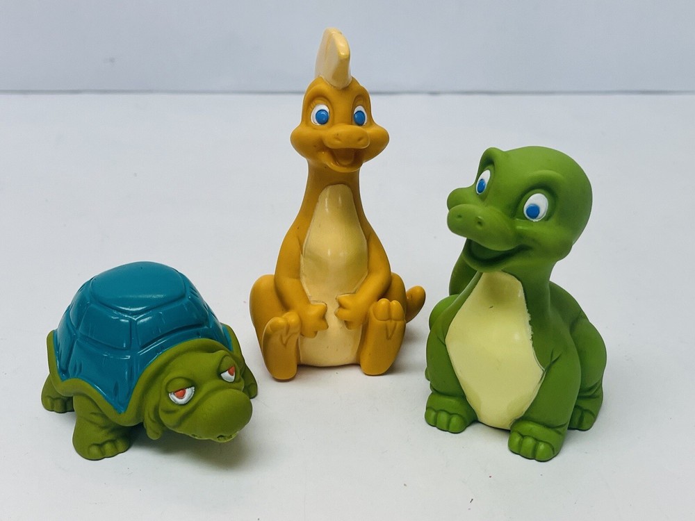 Dink the Little Dinosaur McDonalds Figures Set of 3- 1989 Character Toys BIN 13