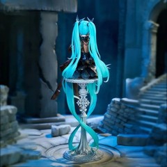 Hatsune Miku Figure Black Dress Cute Girl Doll Collection Model Toy Gift