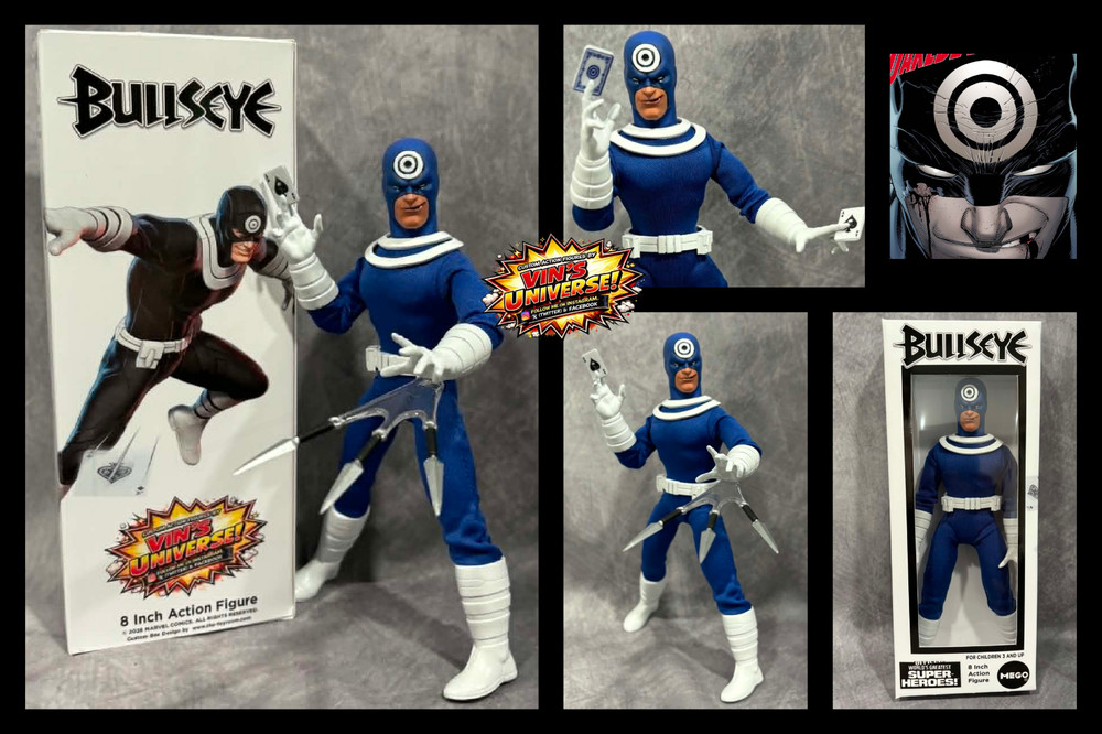 Custom 8″ Mego Daredevil foe Bullseye Action Figure Boxed